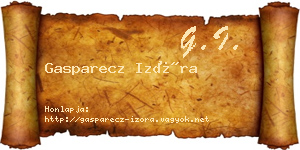 Gasparecz Izóra névjegykártya